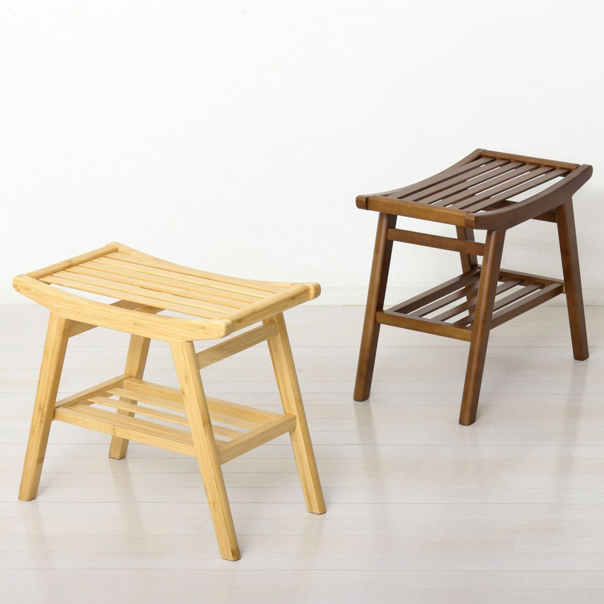 スツール 高さ44cm Bamboo （ 竹製 椅子 背もたれなし チェア 完成品 キッチン サブチェア 玄関 腰掛け ナチュラル モダン 和モダン ）