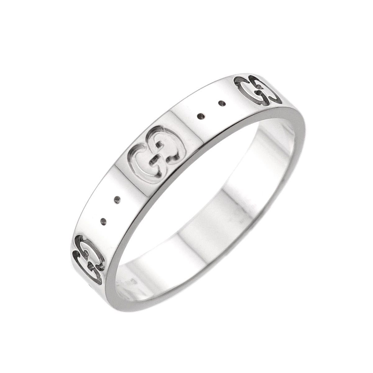 グッチ GUCCI アイコン #17 リング K18 WG ホワイトゴールド 750 指輪 Icon Ring 90332703