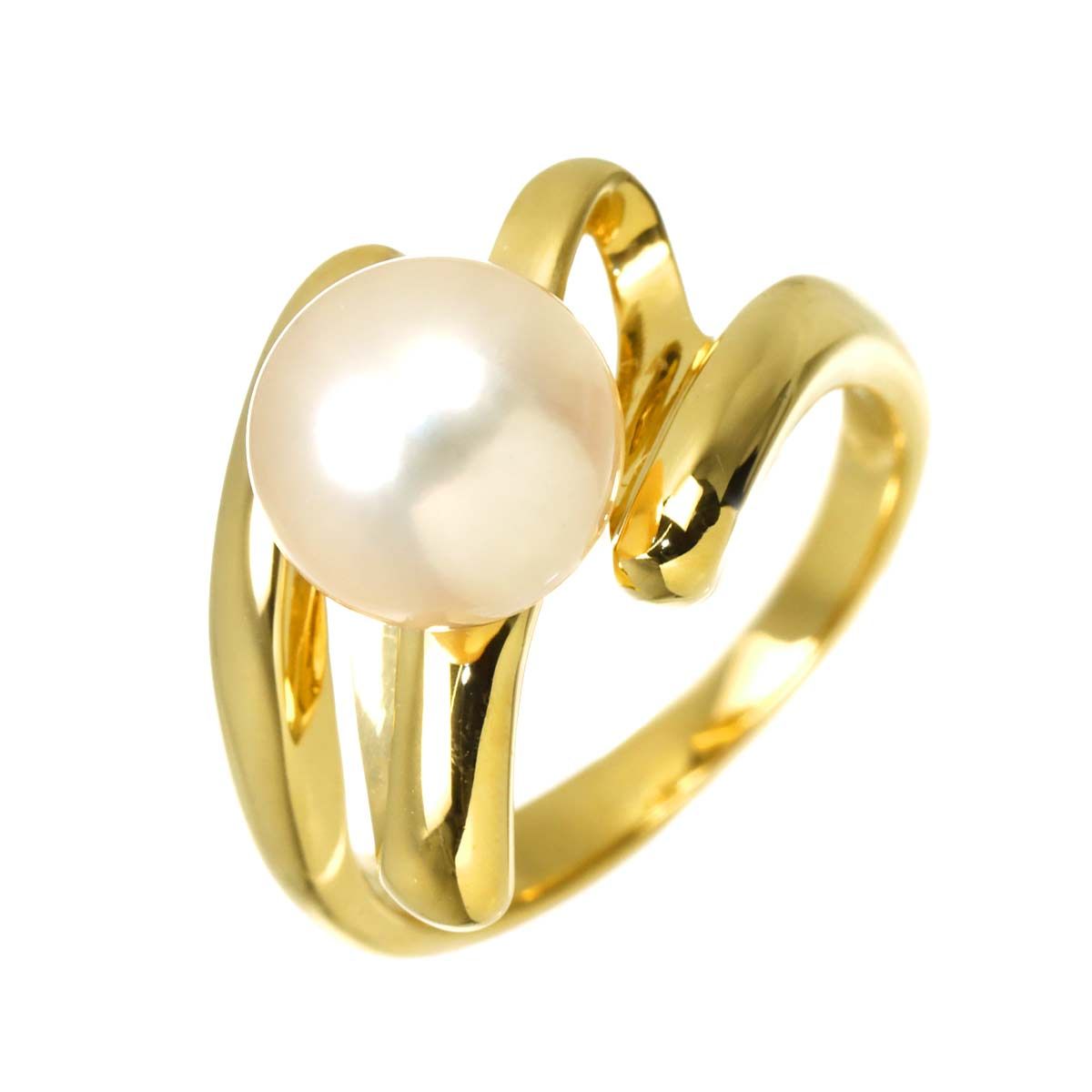 タサキ TASAKI 9.5号 リング アコヤ真珠 8.2mm K18 YG イエローゴールド 750 パール 指輪 Akoya pearl Ring 90332846 64,350円
