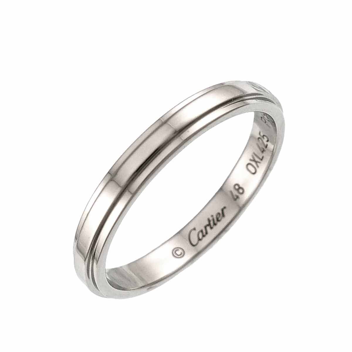 カルティエ Cartier ダムール #48 リング 幅2.5mm Pt プラチナ 指輪 d Amour Ring【証明書付き】 90336184