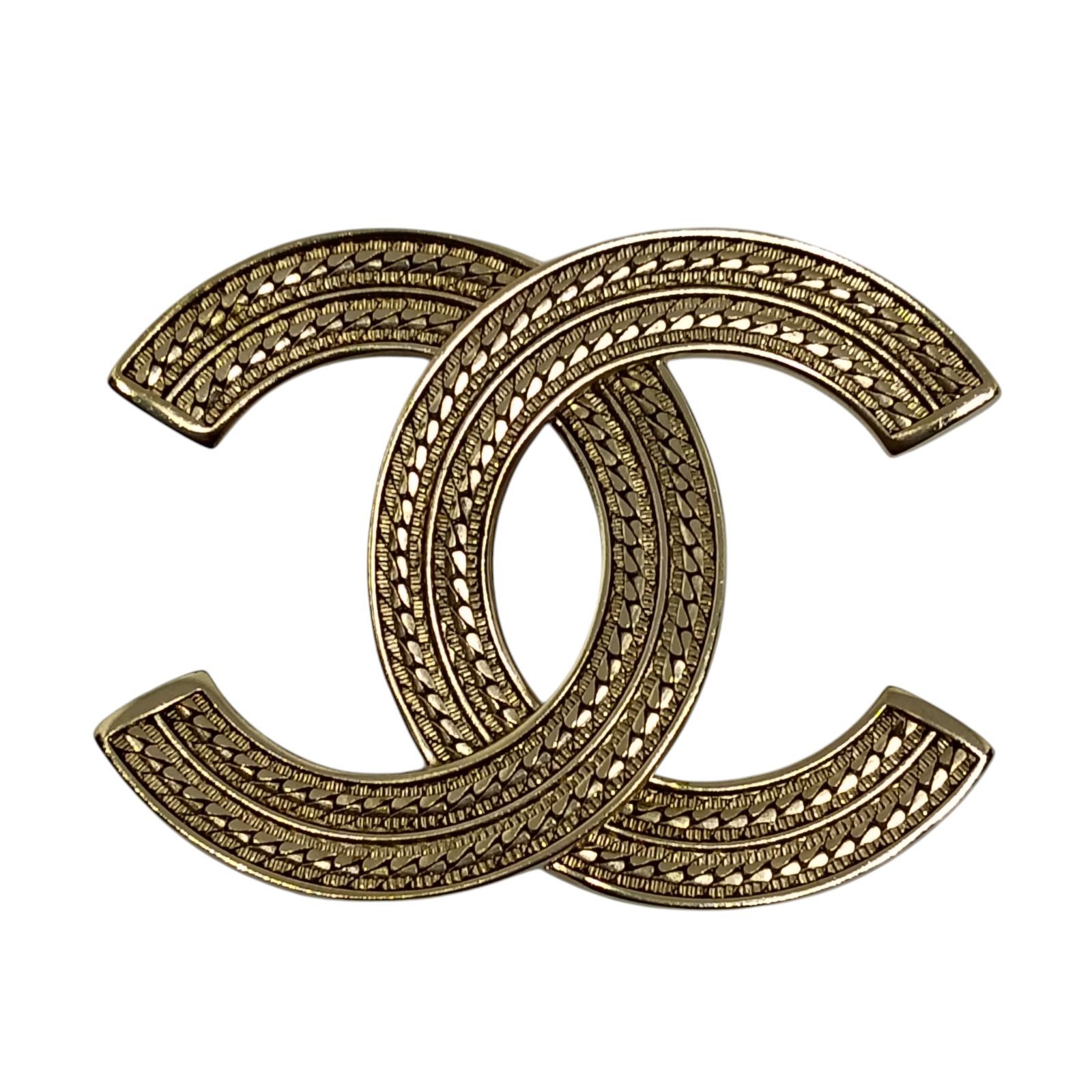 CHANEL シャネル ココマーク CCロゴ ブローチ ヴィンテージ ゴールド レトロ アンティーク調 レディース アクセサリー ブランド ブローチ 大ぶり 存在感 高級感 おしゃれ エレガント フォーマル パーティー コレクション 人気