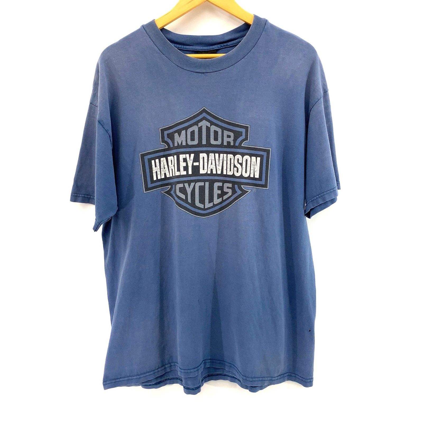 90s USA製 Harley-Davidson ハーレーダビッドソン EMBLEM エンブレム California VINTAGE ヴィンテージ Tシャツ 半袖 XL ブルー フェード メンズ _201 7,227円