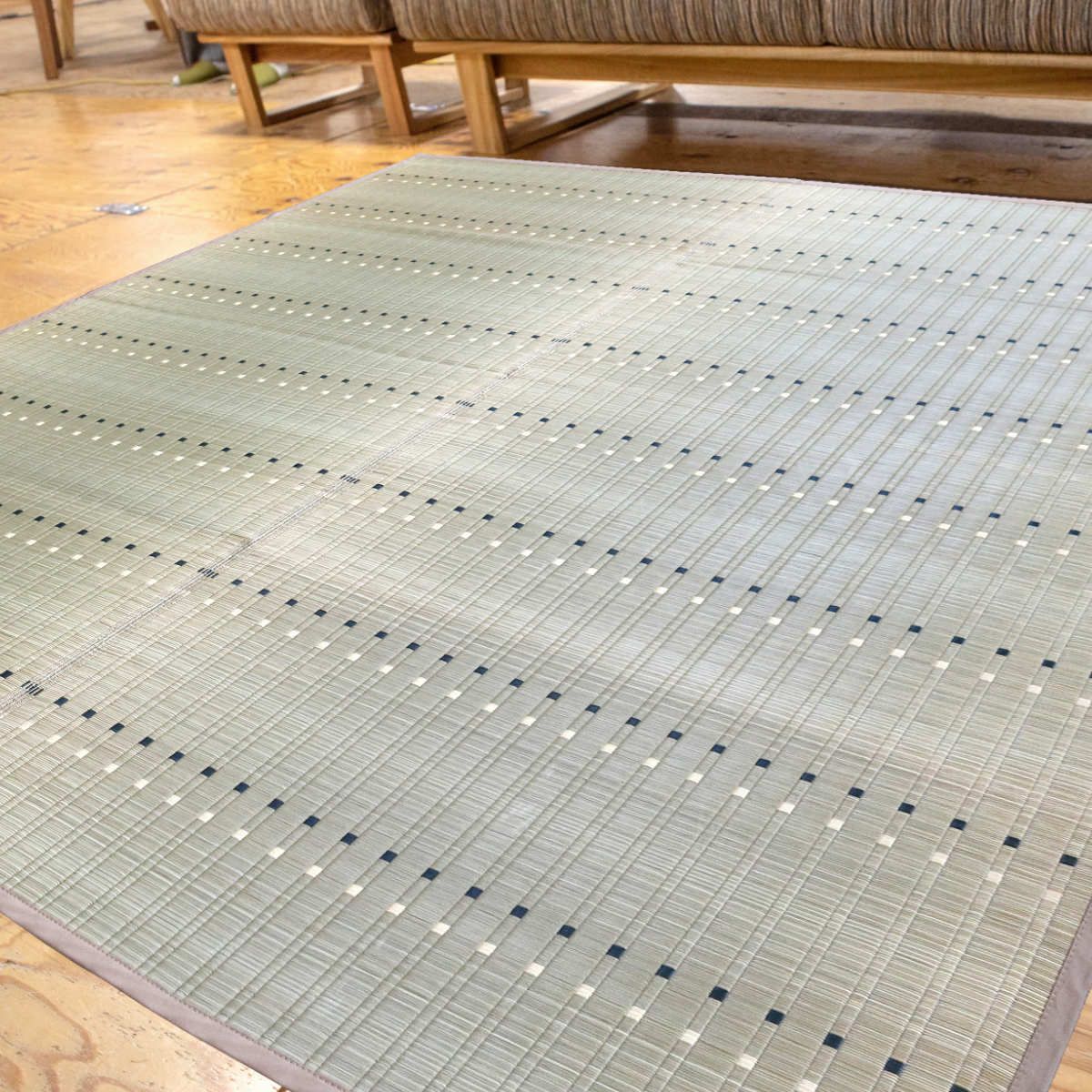 い草ラグ 西陣 191×191cm 掛川織 花ござ （ い草マット い草カーペット カーペット ラグ ござ 天然素材 い草 抗菌力 防カビ性 消臭性 除湿 保湿 静音 静音性 防カビ 抗菌 空気清浄 リラックス マット ）