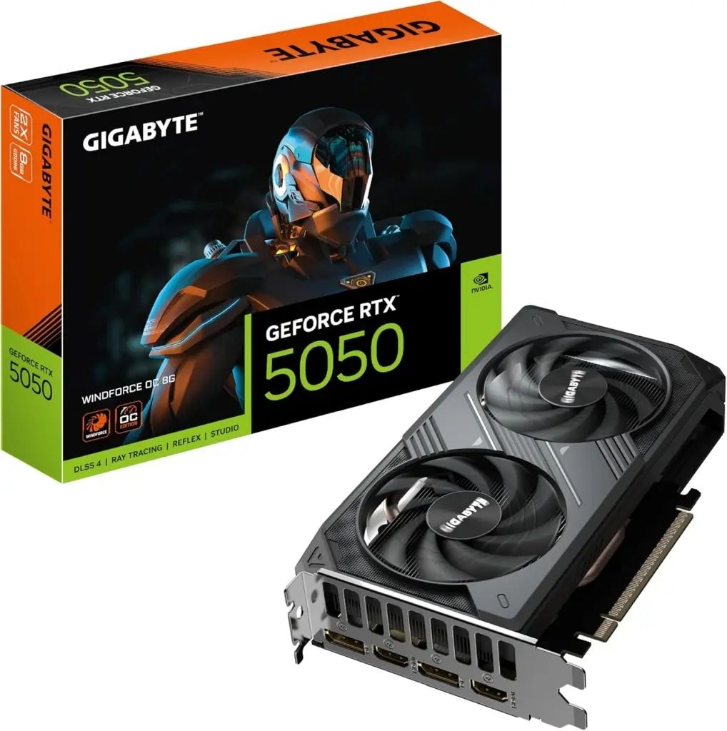 【中古】グラフィックボード 【当店14日返金保証】 GIGABYTE NVIDIA GeForce RTX 5050 搭載OC デュアルファン (メーカー整備品) [GV-N5050WF2OC-8GD]