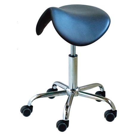 サドルスツール 座面高51～64cm キャスター付き ブランチクッションスツール 日本製 （ 完成品 チェア イス 椅子 いす 腰かけ 高さ調節 背もたれなし 鞍型 レザー調 防水 作業椅子 工場 美容室 オフィス 会社 昇降 丸椅子 ）