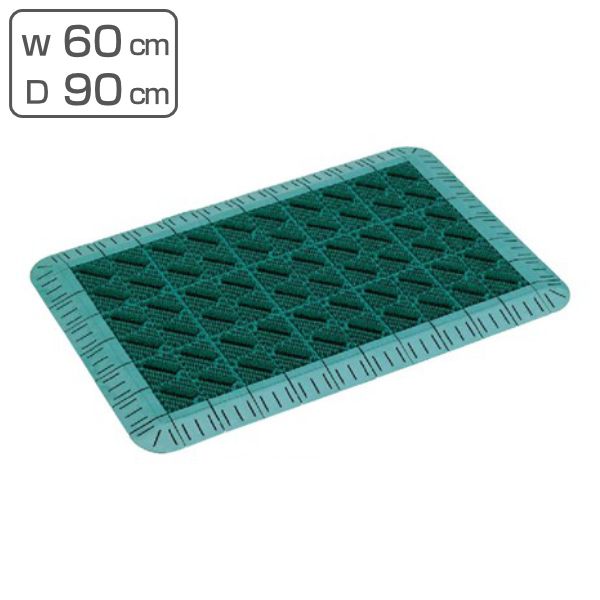 玄関マット 屋外 業務用 60×90cm カラーブラッシュ ( ブラシマット 玄関 ブラシ マット 屋外用 泥落とし 泥 砂ホコリ 土砂 除去 エントランスマット 出入り口 室外用 フチあり 防炎適合品 )