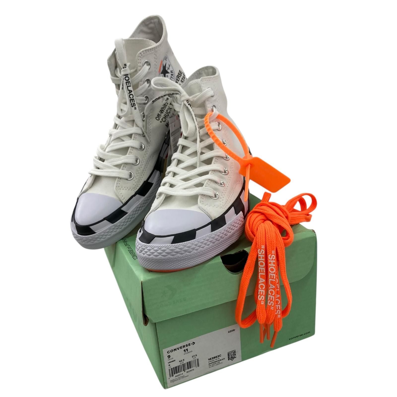 186001 OFF-WHITE オフホワイト Converse コラボ Chuck Taylor All Star 70 H 163862C 27.5cm 27.5cm タグ付き メンズ