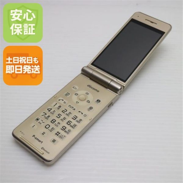 超美品 P-01J P-smart ケータイ ゴールド 即日発送 ガラケー DoCoMo Panasonic 本体 白ロム 土日祝発送OK