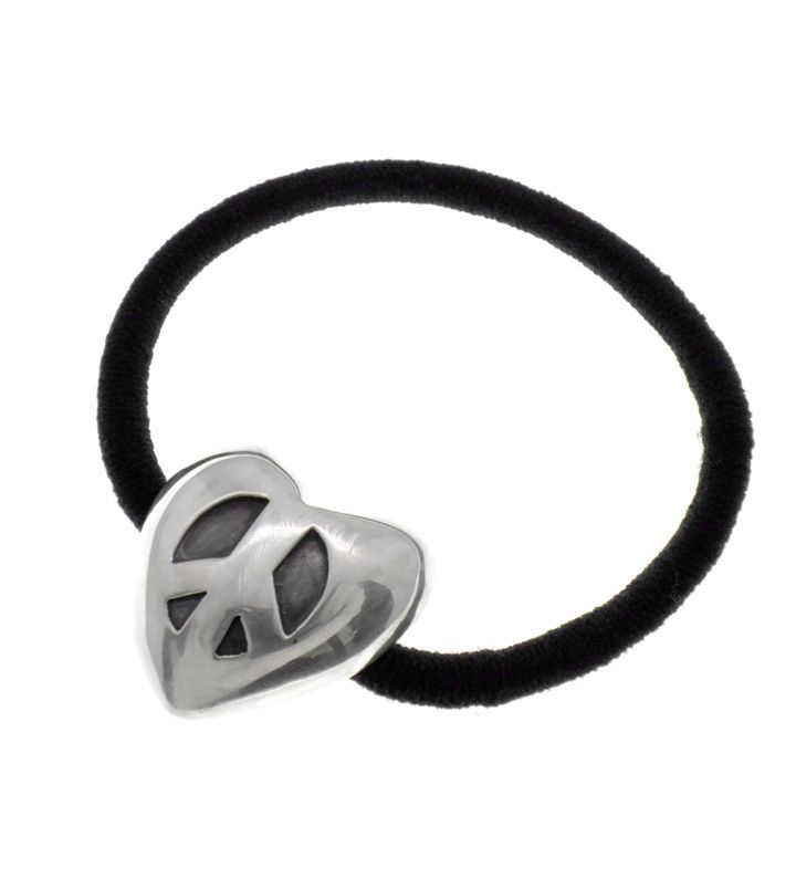 レディメイド READY MADE 24SS 【 HAIR TIE RE SI S 00 00 300 】 ハート モチーフ シルバー コンチョ　52773