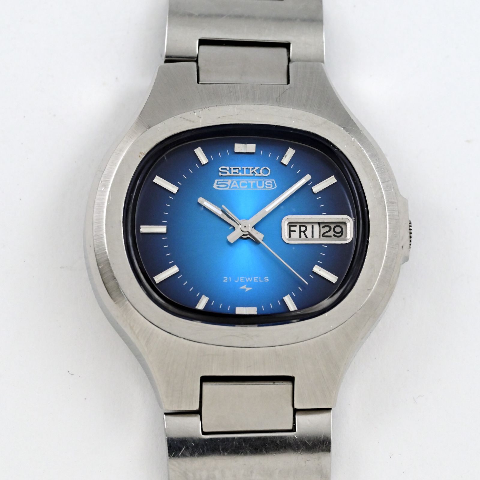 【SEIKO】セイコー 5 アクタス ACTUS Blue Dial Automatic Ref.7019-5010 ACTUSベルト 1975年製造 Vintage Watch OH済