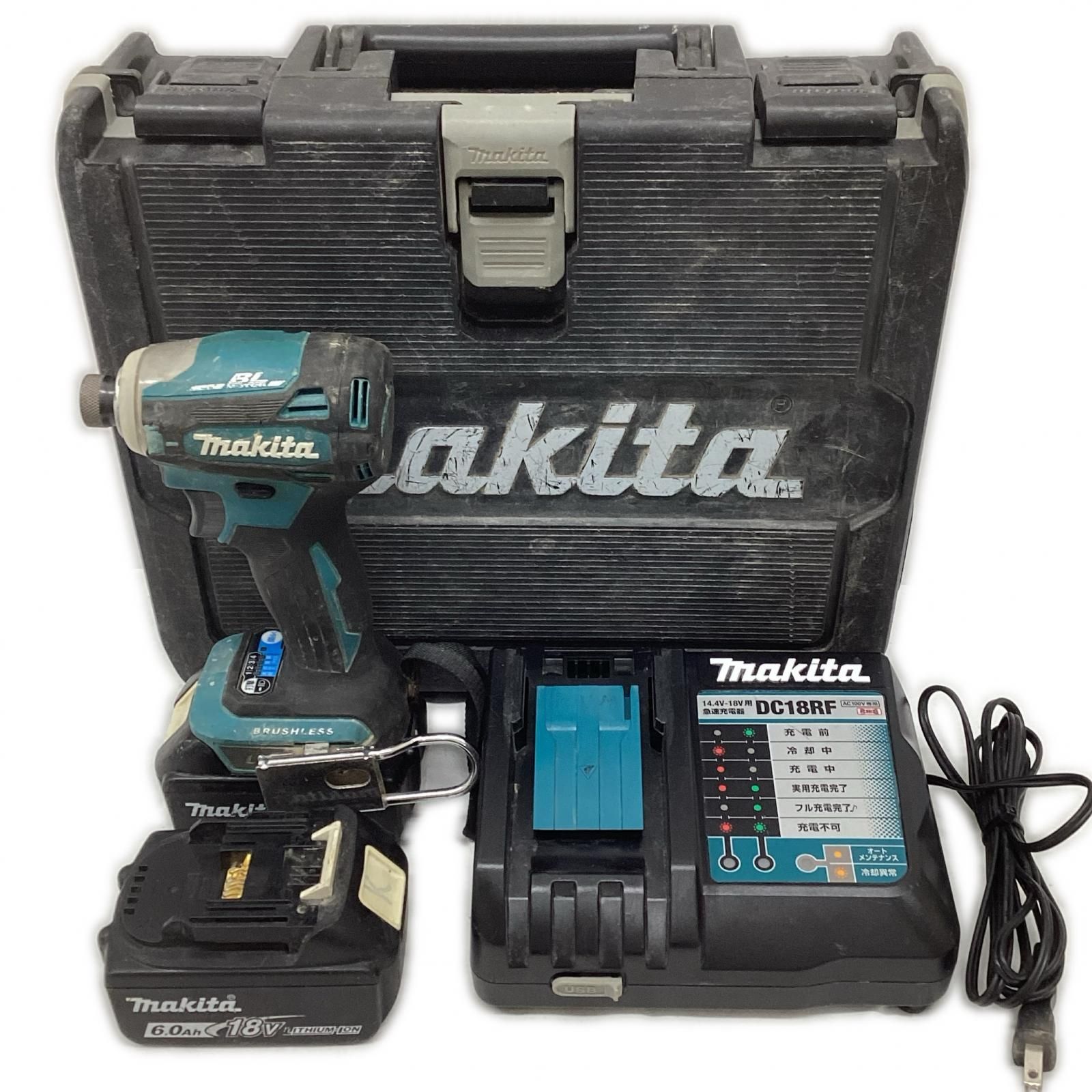 makita マキタ 18V 充電式インパクトドライバ TD172DRGX 青 バッテリー2個、充電器、ケース付き付き