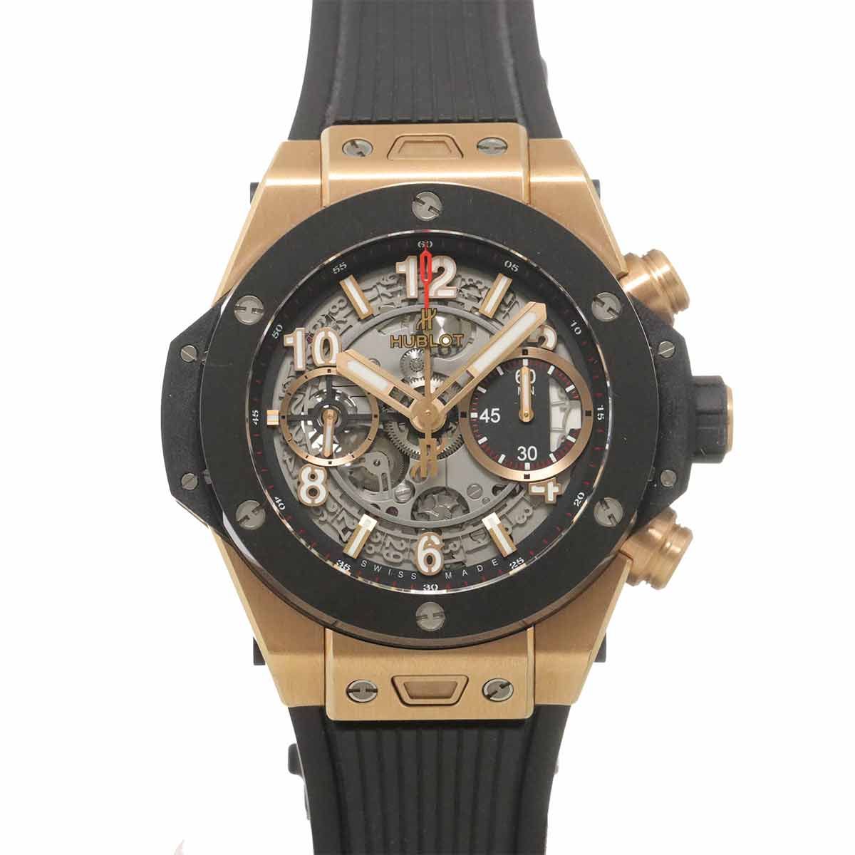 ウブロ HUBLOT ビッグバン ウニコ 441 OM 1180 RX クロノグラフ メンズ 腕時計 デイト K18KG キングゴールド 自動巻き Big bang 90338866