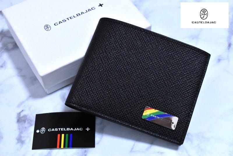 【定価1万8150円】新品 CASTELBAJAC【エリー】 二つ折り財布 082613 クロ カステルバジャック 6,248円
