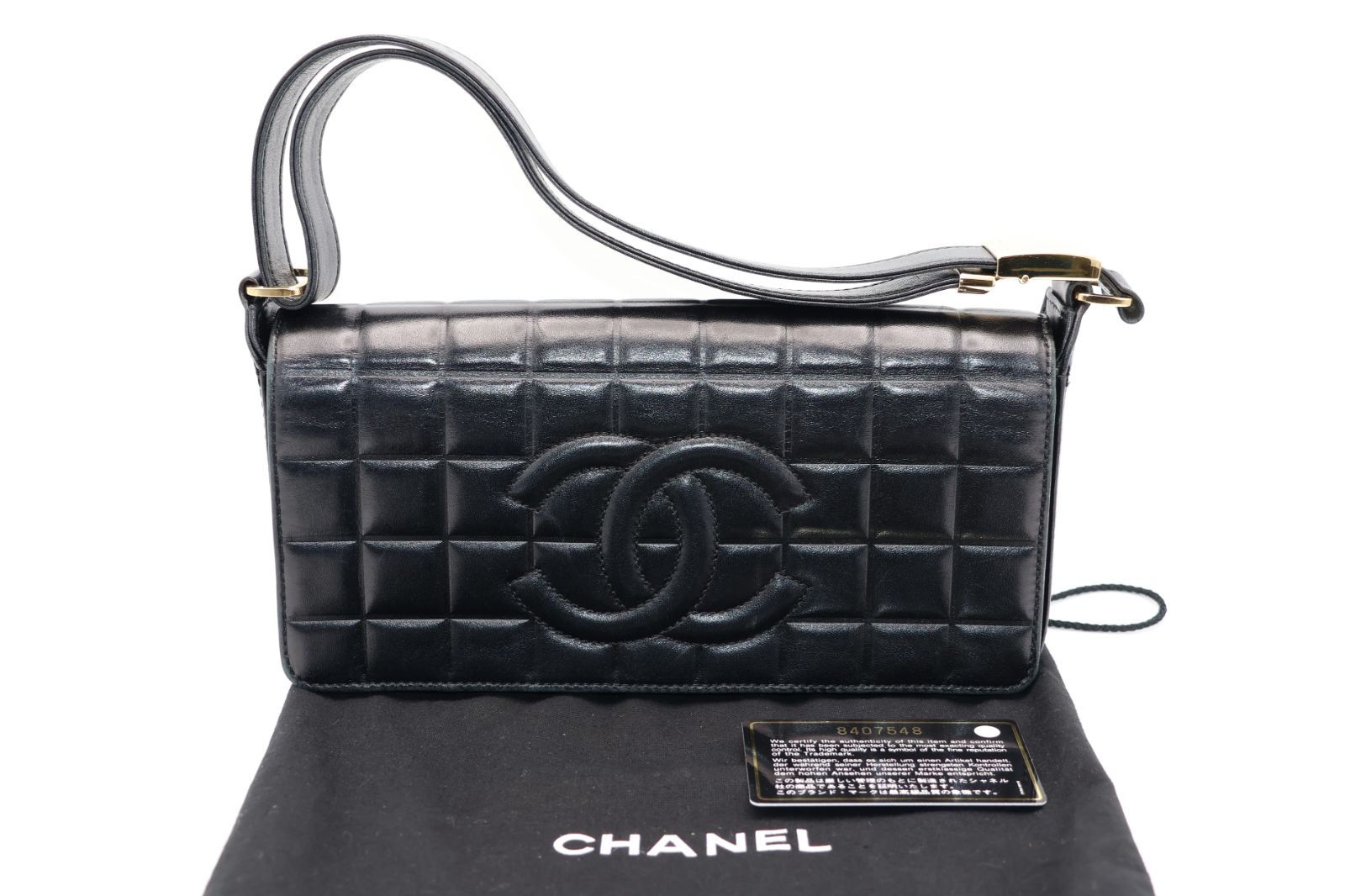 【M501】CHANEL シャネル チョコバー ショルダーバッグ カードあり シールあり 保存袋付き