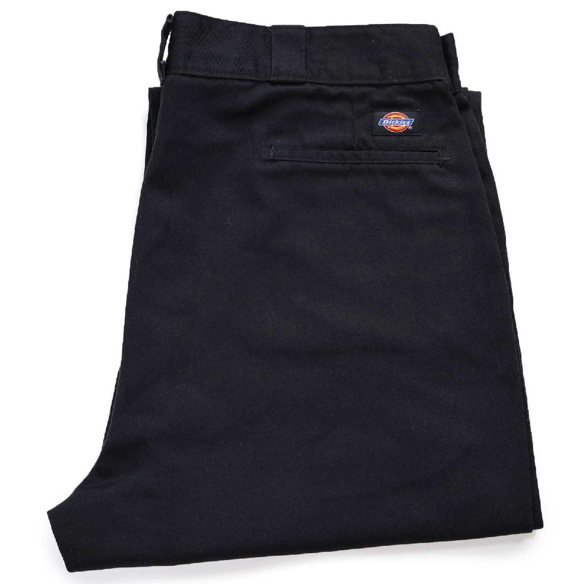 90s Dickiesディッキーズ 874 ワークパンツ 黒 W39★オールド ビンテージ トラウザーズ ストレート ブラック ビッグサイズ