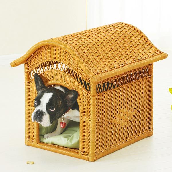 ペットハウス ラタン 犬小屋 籐家具 幅45cm （ ラタン 室内用 アジアン ）