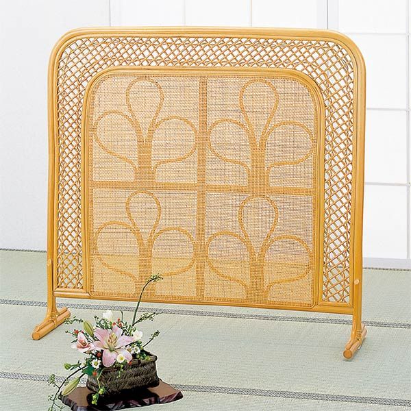ラタンスクリーン 籐 衝立 小サイズ 幅105cm （ 和 アジアン 間仕切り 日除け パーティション ついたて ） 16,671円