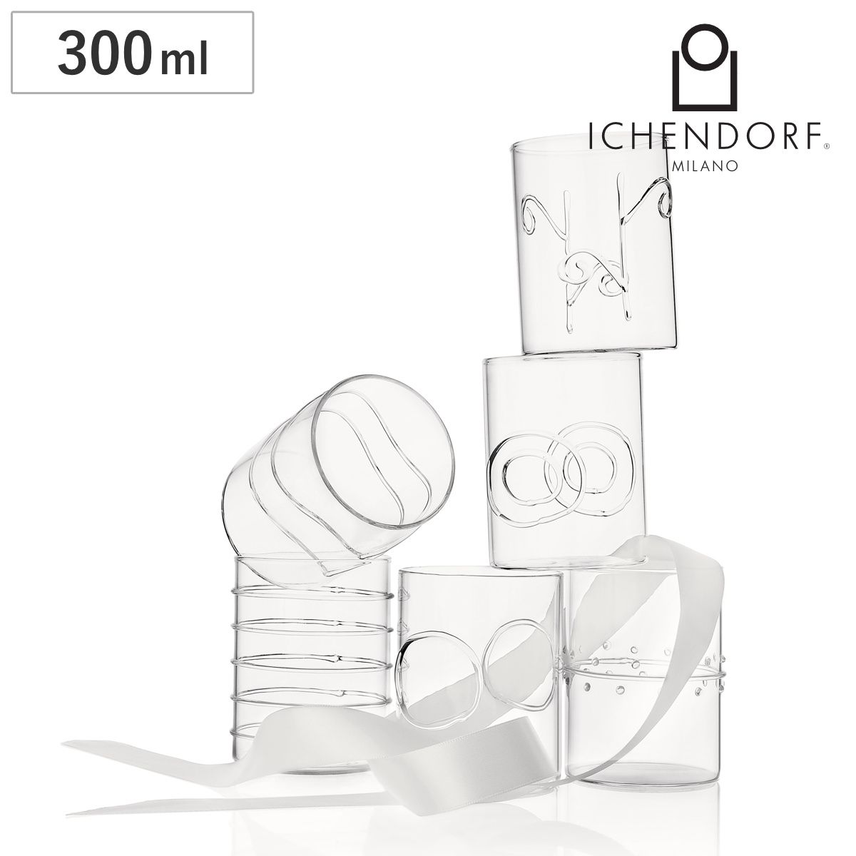 グラス イッケンドルフミラノ DECOCLEAR ウォーターグラス 300ml 6個セット （ 食洗機対応 ichendorf ガラス イタリア ミラノ コップ 食器 ハンドメイド おしゃれ プレゼント ギフト ） 6,248円
