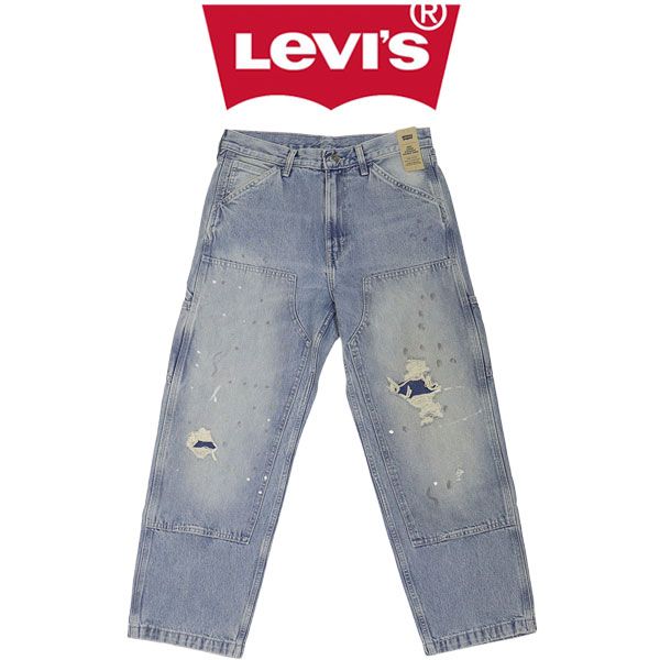 Levi's (リーバイス) A7367-0020 568 Loose Straight Double knee ダブルニー ダメージデニムパンツ ミディアムウォッシュ(ライトインディゴ) LV081 32インチ 12,012円