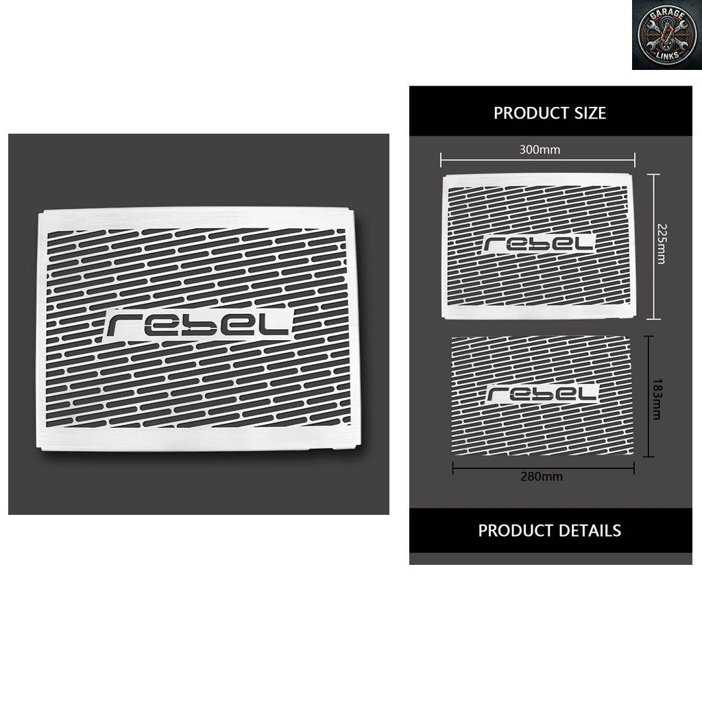 ホンダ レベル CMX/CM 500/300 2017-2021 オートバイ ラジエーター グリル カバー ガード REBEL500 REBEL300 CMX500 CMX 500 300