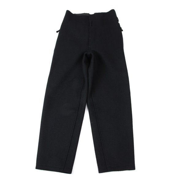ヨウジヤマモト プールオムYohji Yamamoto POUR HOMME フェルトウール裁ち切りサスペンダーボタンパンツ 紺M 89,408円