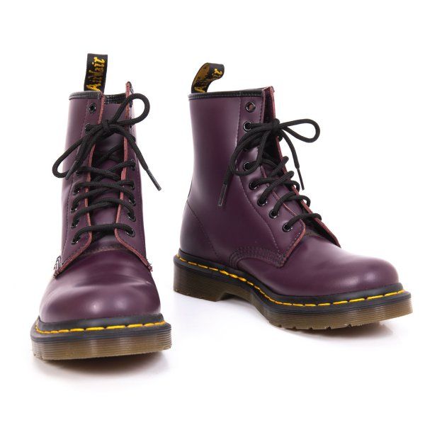 ドクターマーチンDr.Martens 1460 レースアップ８ホールレザーブーツ 紫UK5(24cm位)