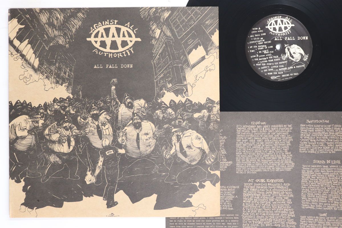 LP Against All Authority All Fall Down HR6261 HOPELESS /00260 6,847円