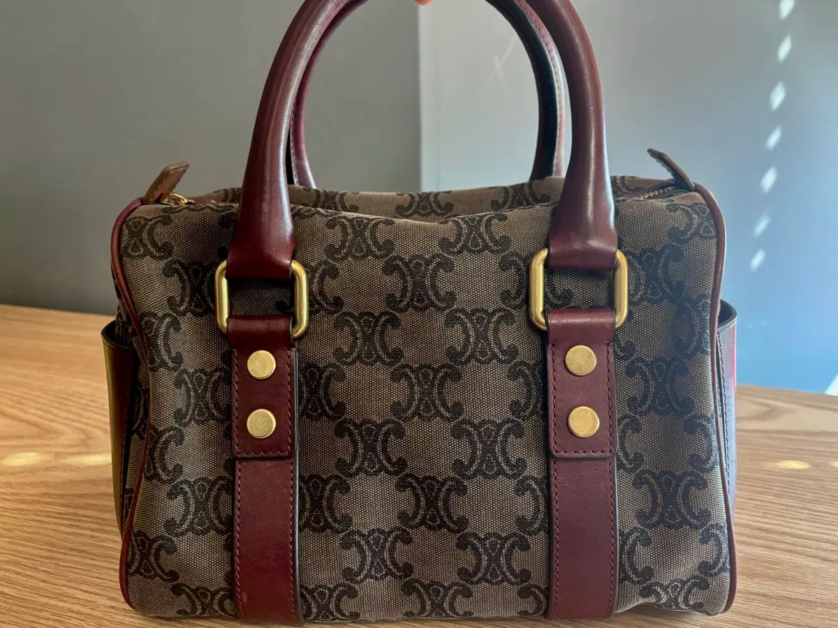 (今週末限定 正規品) Celine セリーヌ ヴィンテージ マカダム バーガンディ トートバッグ 98,621円