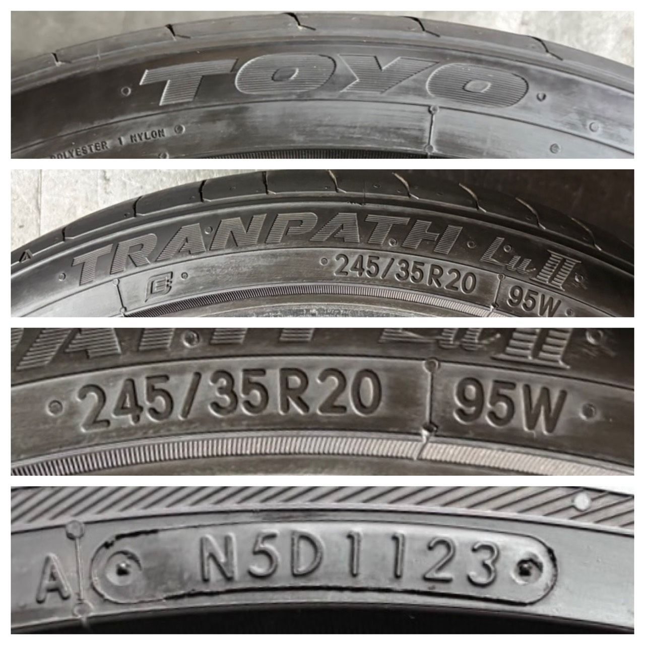 2023年製 約9.8分山 トーヨータイヤ TOYO TIRES トランパス TRANPATH