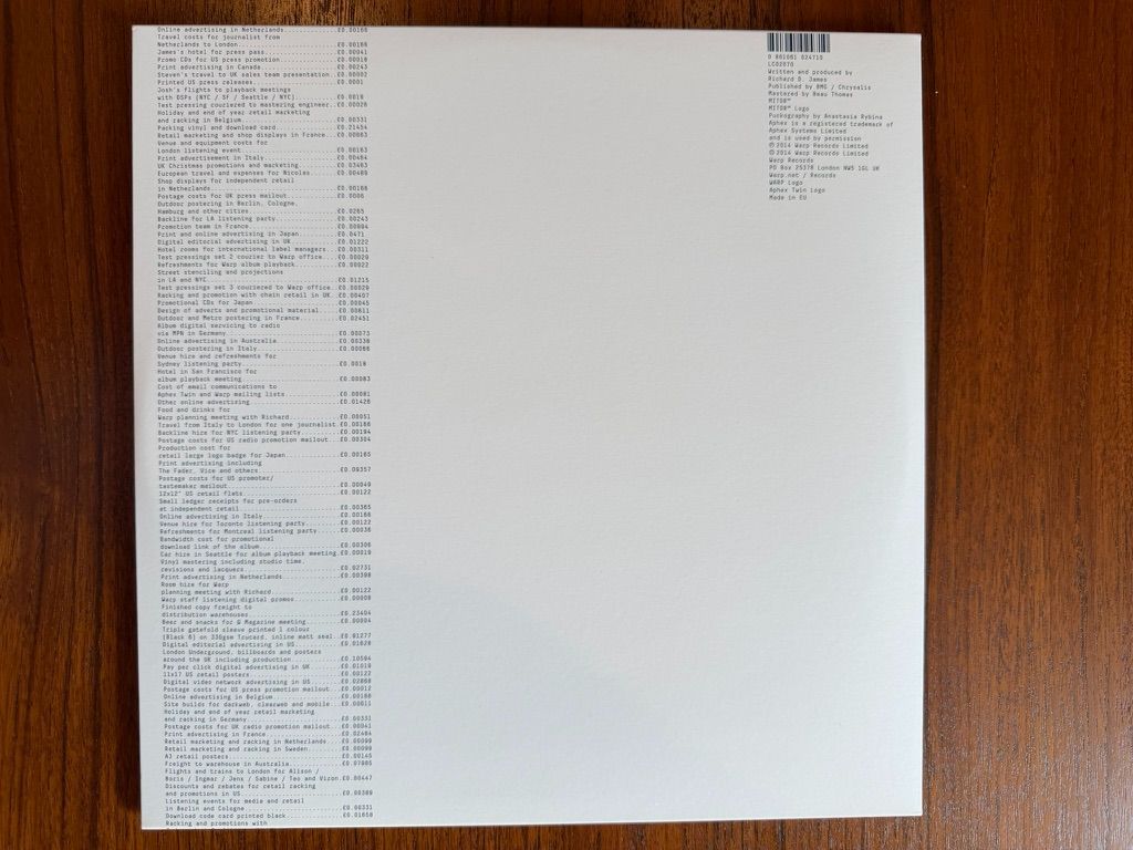 Aphex Twin Syro 3LP WARPLP247 EU盤 視聴1回 美品