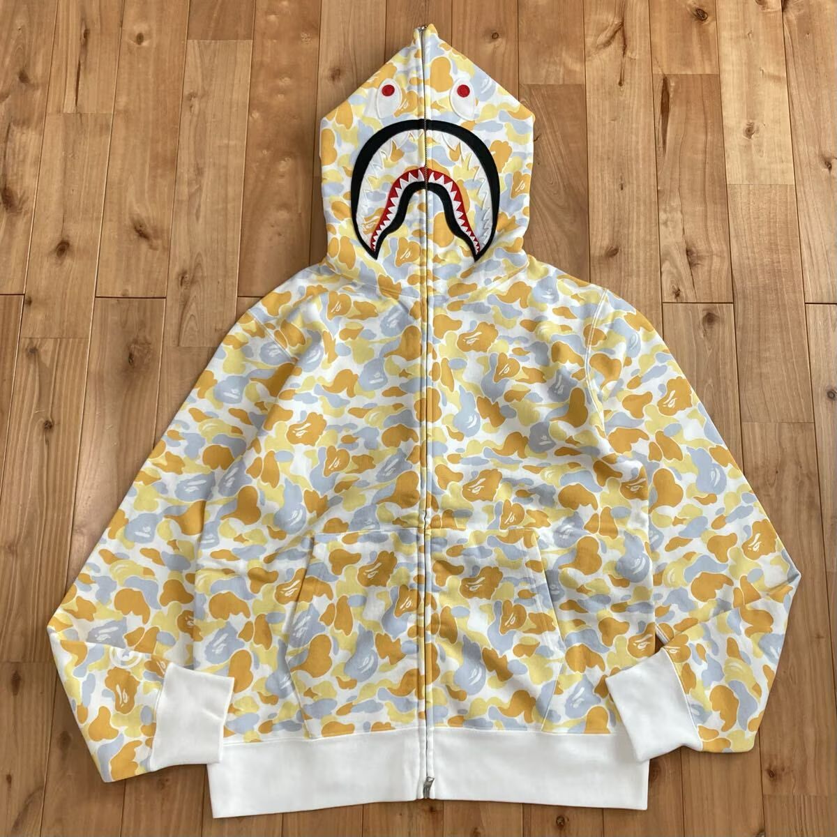 ★松山限定★ MATSUYAMA STORE CAMO Separate shark full zip hoodie Lサイズ a bathing ape エイプ ベイプ シャーク パーカー 都市限定 55