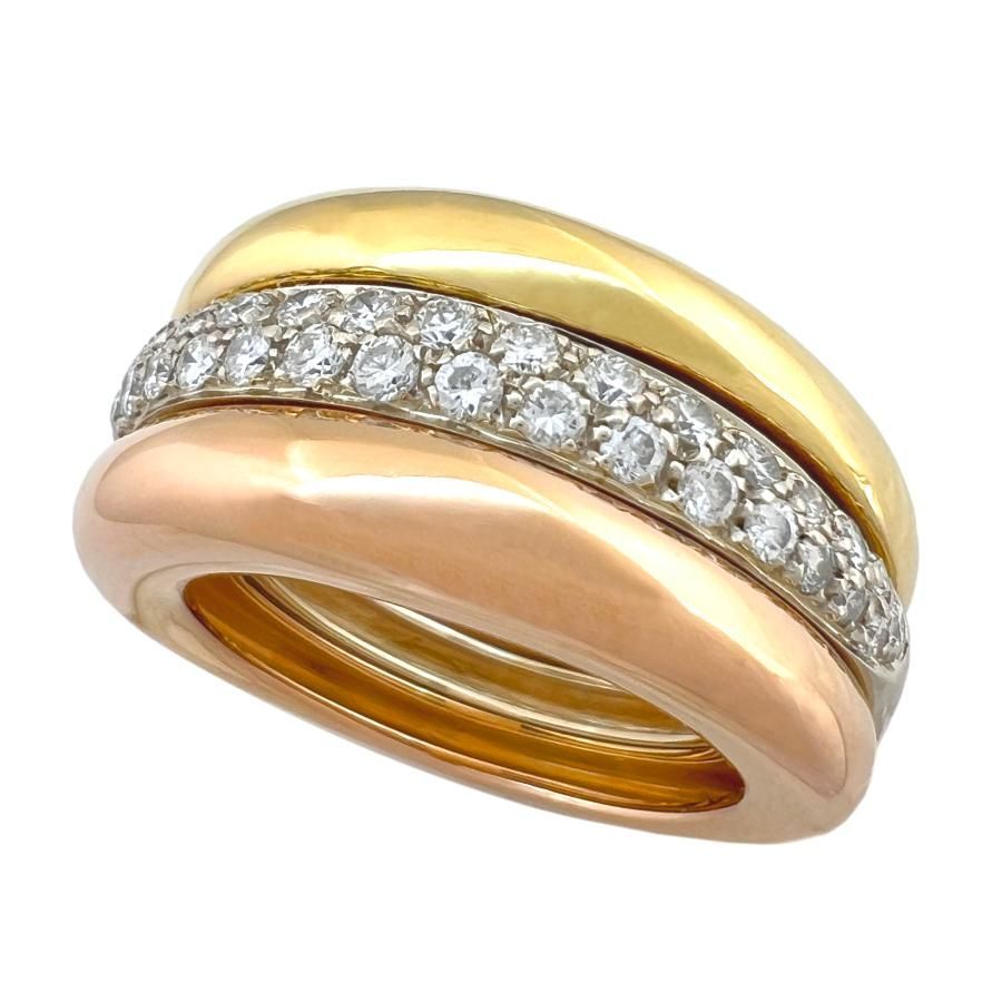 CARTIER　カルティエ　リング　モビリス　750　K18　YG　PG　WG　ダイヤ　3カラー　ヴィンテージ　46　6号　指輪 396,000円