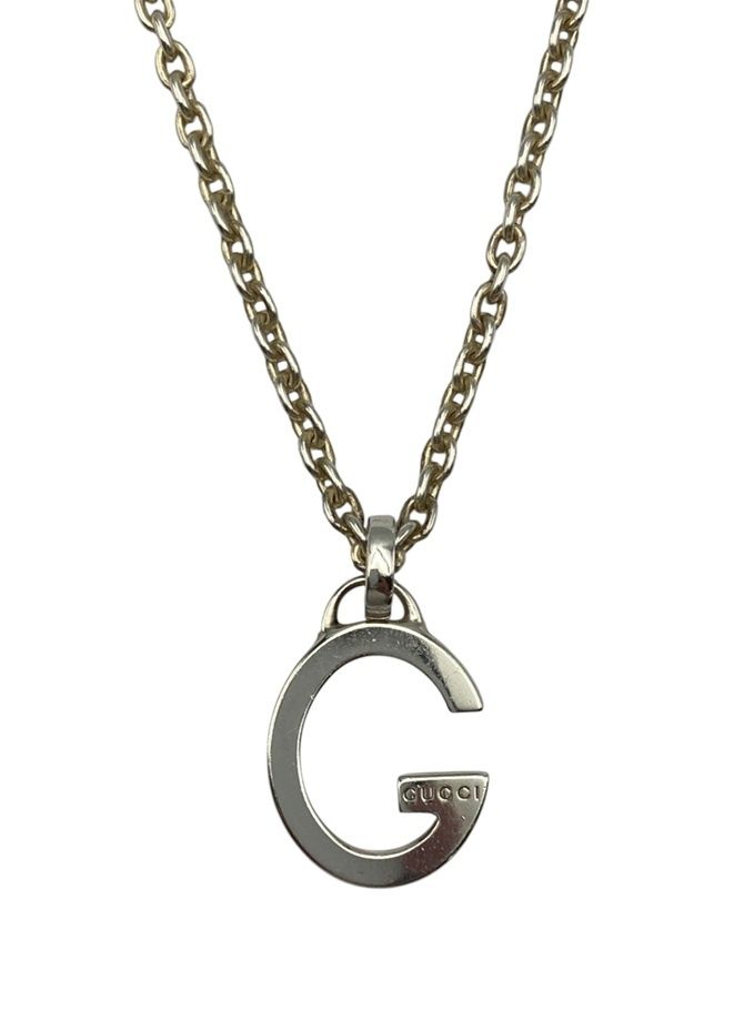 GUCCI グッチ Gモチーフ ネックレス シルバー925 ユニセックス 中古 D4