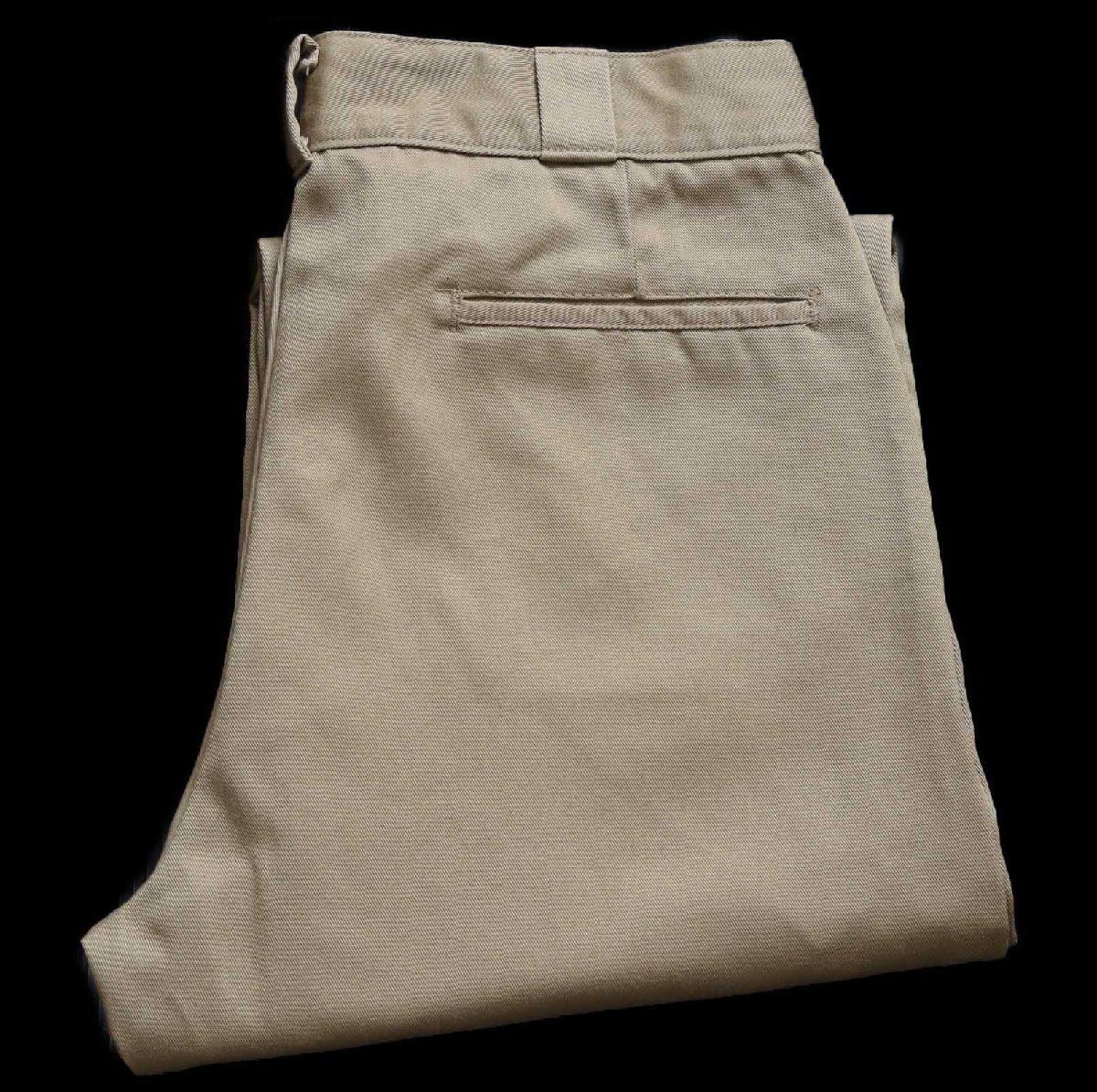 90s USA製 Dickiesディッキーズ 874 ワークパンツ カーキ W32★02 オールド ビンテージ トラウザーズ ストレート チノパン