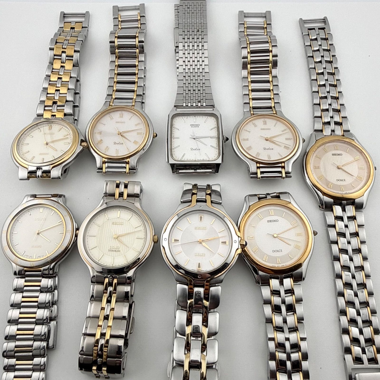 SEIKO セイコー　DOLCE ドルチェ　まとめ　セット　メンズ　ボーイズ　腕時計 クォーツ 稼働品 電池交換済み 【Z428】