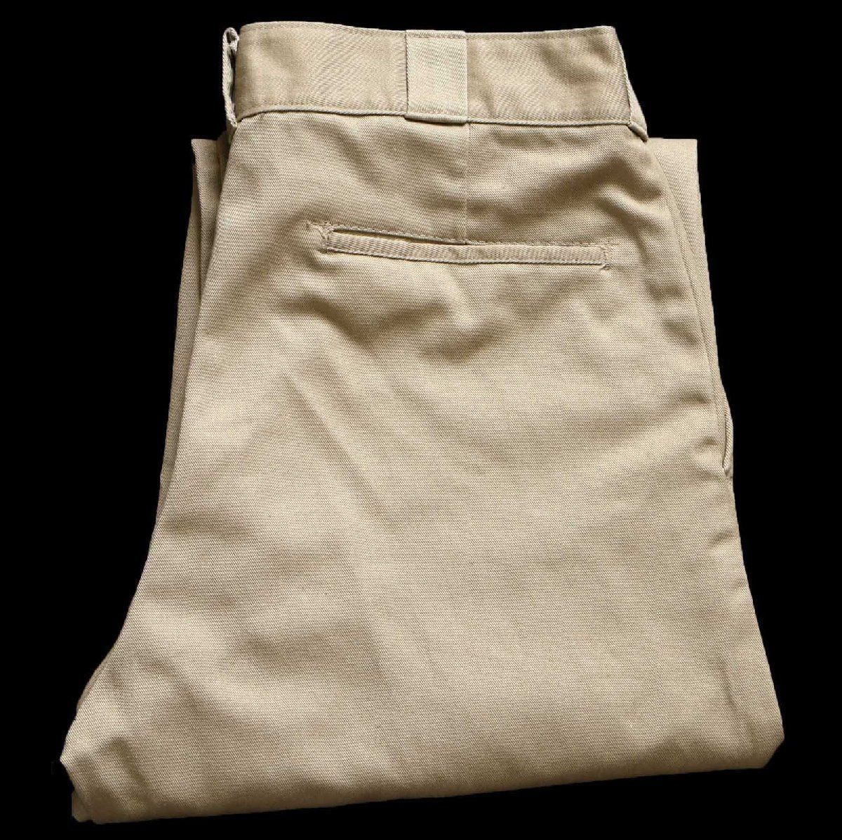 90s USA製 Dickiesディッキーズ 874 ワークパンツ カーキ W32★03 オールド ビンテージ トラウザーズ ストレート チノパン