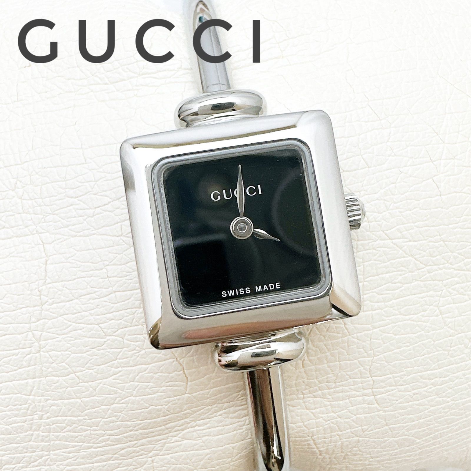美品?GUCCI グッチ 1900L 時計 クオーツ QZ ステンレス SS 約17cm 磨き済み 箱付き U