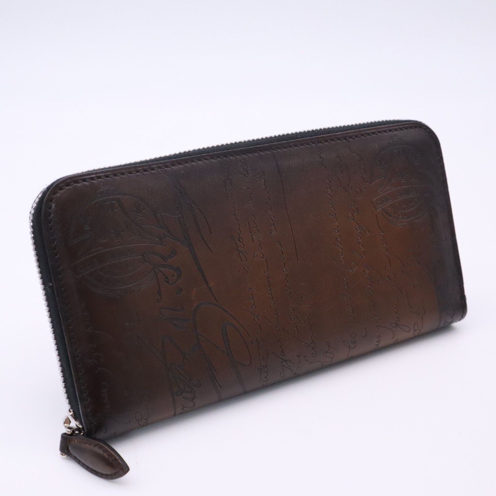 ★3日以内返品可★ 極美品 Berluti ベルルッティ カリグラフィ イタウバ ロングウォレット 307758 長財布 ブラウン カーフレザー メンズ