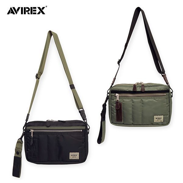 アヴィレックス【AVIREX】FLIGHT NYLON ”BOX SHOULDER BAG” ショルダーバッグ カバン 鞄 ナイロン ユニセックス MA-1 ミリタリー