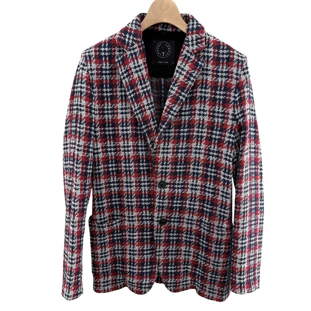 ティージャケット T Jacket ジャケット チェック レッドネイビー 51G419J 4274Q 600 メンズ