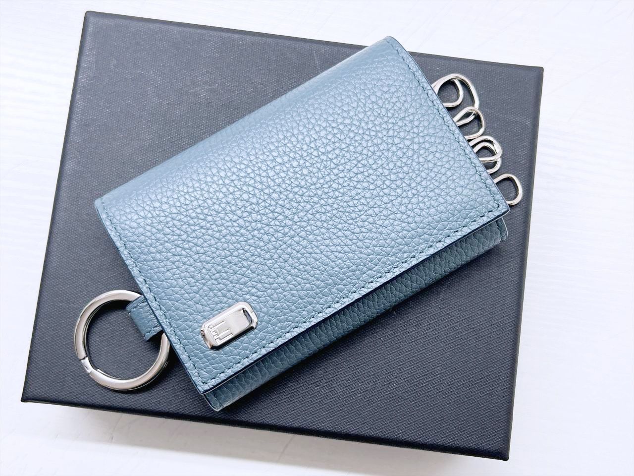 未使用保管　美品　Dunhill　ダンヒル　ベルグレイヴ　ベルグレイブ　ロゴ　キーリング付き　キーケース　DU20F2178AR 059