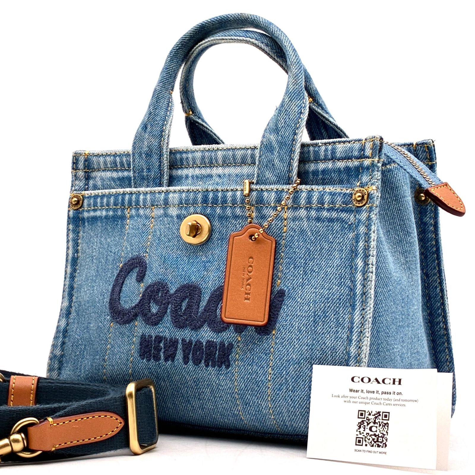 極美品 現行記載品 コーチ COACH カーゴ トート20 2way ハンドバッグ 