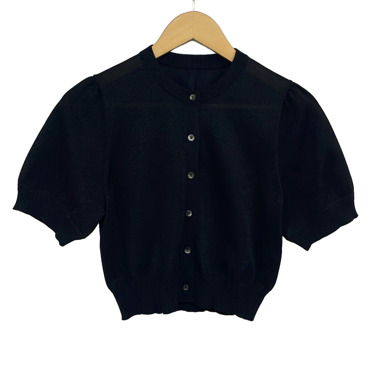 BLUE LABEL CRESTBRIDGE(ブルーレーベルクレストブリッジ) カーディガン サイズ38 M レディース - 黒 半袖/ラメ 7,742円