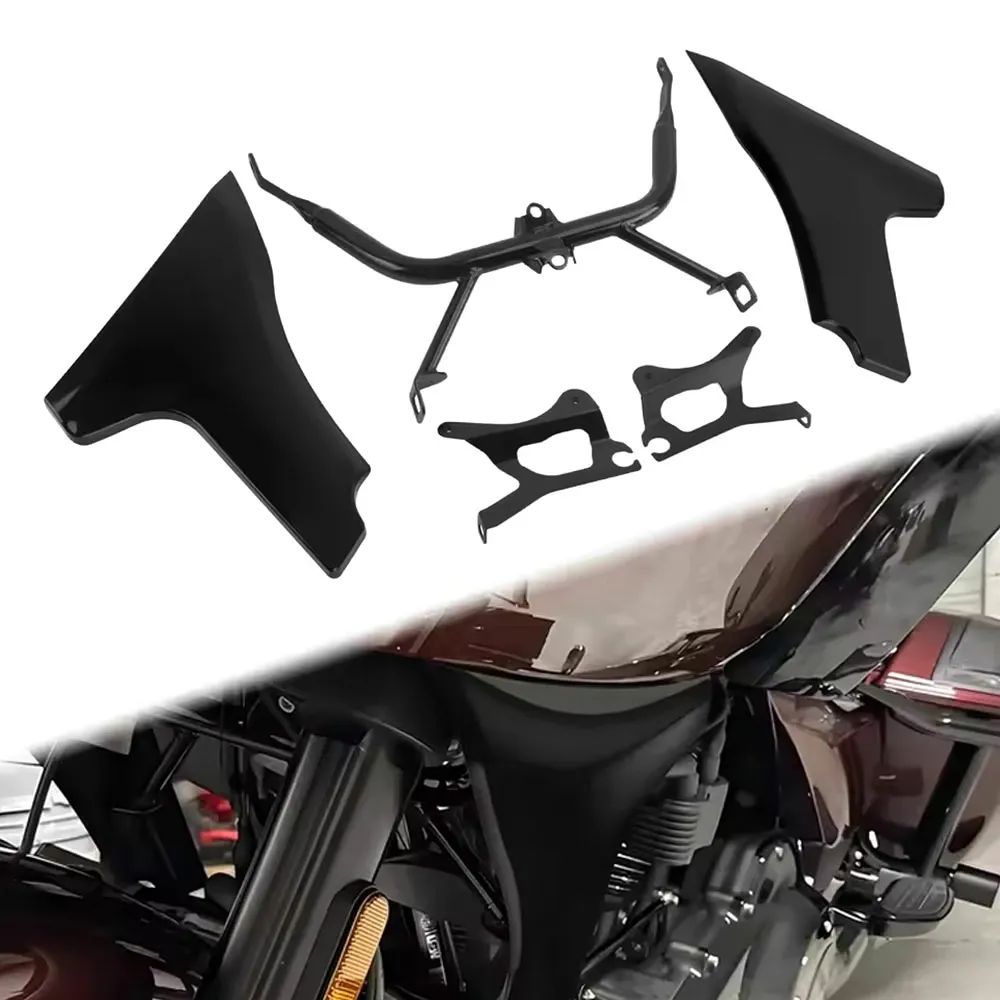 【2023年以降】ハーレー CVO ロードグライド FLTRXSE / FLTRXSTSE 専用 サイドフェアリング カバー スポイラーブラケット付属 グロスブラック 左右セット