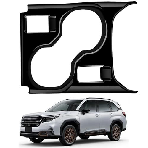H★新型フォレスター sl系に適合 アクセサリー センターコンソールドリンクホルダーパネルガーニッシュ 車種専用カスタムパーツ (ブラック)