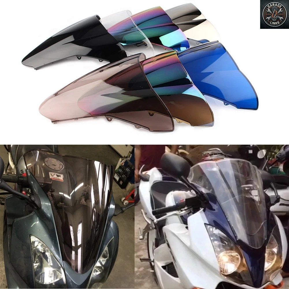 オートバイ用ダブルバブルウインドシールド ホンダ VFR800 VFR 800 2002-2012 ウインドスクリーンフェアリングディフレクター 10,635円