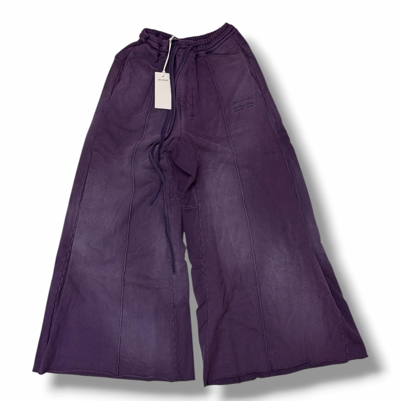 参考上代39600円 未使用 シンヤコズカ 25AW Washed Ordinary Home Pantalon ウォッシュオーディナリーホームパンタロン スウェットパンツ 2502SK49 AUBERGINE M (21662M)