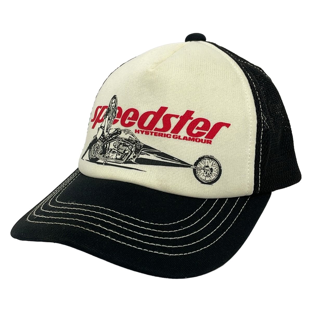 HYSTERIC GLAMOUR(ヒステリックグラマー) キャップ FREE - 黒×アイボリー 10,200円