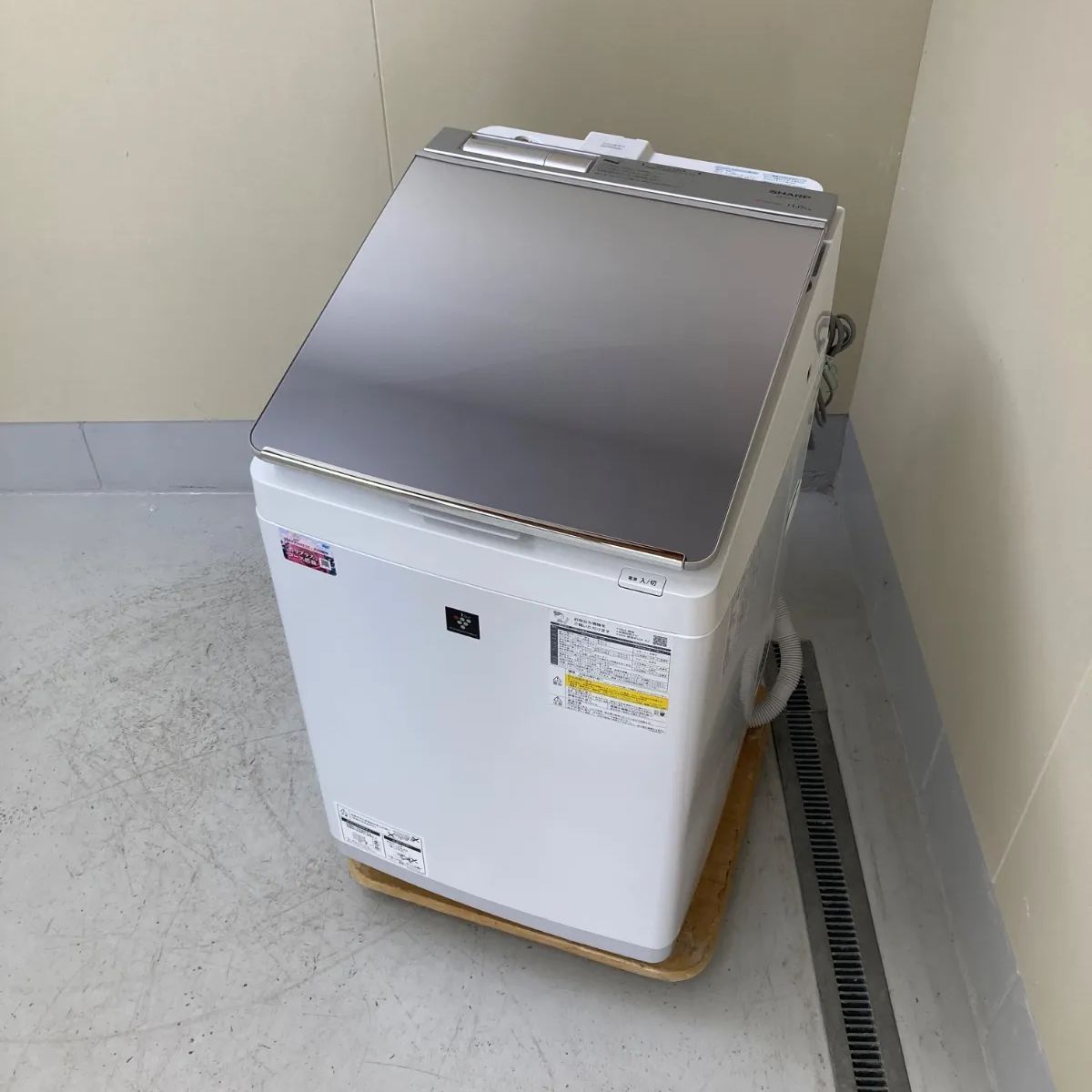 【美品｜分解クリーニング済み｜取付込み】 SHARP 11kg 縦型洗濯乾燥機 ES-PW11F-N 乾燥6kg 穴なし槽 超音波ウォッシャー プラズマクラスター 温つけおき洗い COCORO WASH シャープ 洗濯機 乾燥付き たて型 JE0176