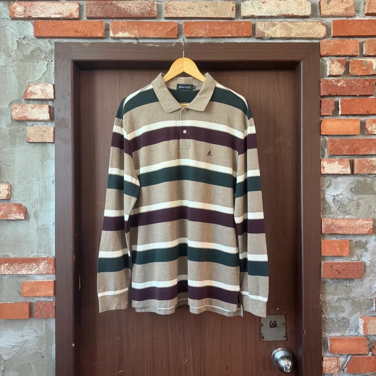 00s ビーンポール カラーTシャツ ストライプ XL